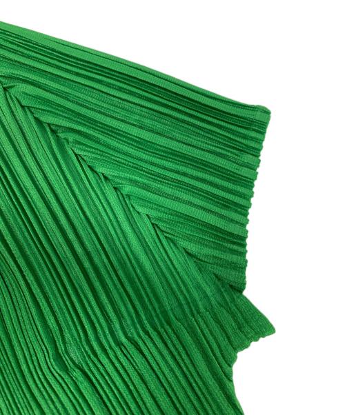 PLEATS PLEASE（プリーツプリーズ）PLEATS PLEASE (プリーツプリーズ) プリーツブラウス グリーン サイズ:3の古着・服飾アイテム