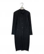 PLEATS PLEASEプリーツプリーズ）の古着「プリーツシャツワンピース」｜ブラック