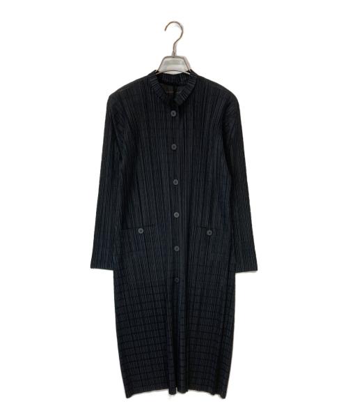 PLEATS PLEASE（プリーツプリーズ）PLEATS PLEASE (プリーツプリーズ) プリーツシャツワンピース ブラック サイズ:2の古着・服飾アイテム
