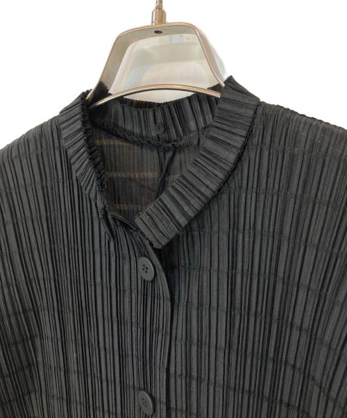 PLEATS PLEASE（プリーツプリーズ）PLEATS PLEASE (プリーツプリーズ) プリーツシャツワンピース ブラック サイズ:2の古着・服飾アイテム