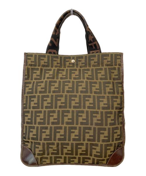FENDI（フェンディ）FENDI (フェンディ) ズッカ柄 ハンドバッグ ベージュ サイズ:-の古着・服飾アイテム
