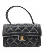 CHANELシャネル）の古着「ワイルドステッチ ハンドバッグ」｜ブラック