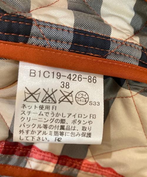 BURBERRY LONDON（バーバリーロンドン）BURBERRY LONDON (バーバリーロンドン) 裏地ノヴァチェック キルティングジャケット オレンジ サイズ:38の古着・服飾アイテム