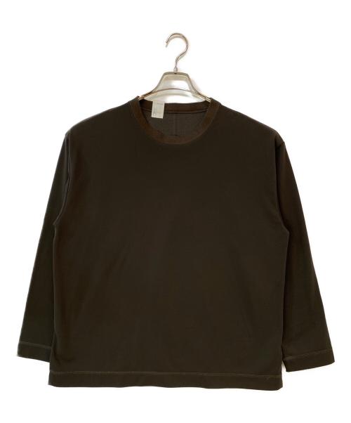 N.HOOLYWOOD（エヌ ハリウッド）N.HOOLYWOOD (エヌ ハリウッド) CREW NECK LONG SLEEVE ブラウン サイズ:38の古着・服飾アイテム