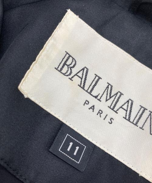 BALMAIN（バルマン）BALMAIN (バルマン) ステンカラーコート ブラック サイズ:11の古着・服飾アイテム