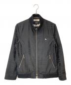 BURBERRY BLACK LABELバーバリーブラックレーベル）の古着「裏地ノヴァチェックジップアップジャケット」｜ブラック