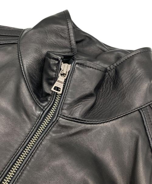 BURBERRY BLACK LABEL（バーバリーブラックレーベル）BURBERRY BLACK LABEL (バーバリーブラックレーベル) ラムレザージャケット ブラック サイズ:Mの古着・服飾アイテム