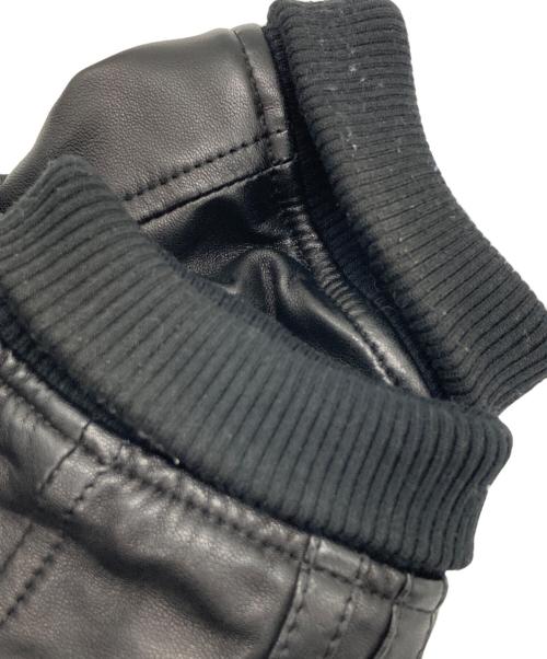 BURBERRY BLACK LABEL（バーバリーブラックレーベル）BURBERRY BLACK LABEL (バーバリーブラックレーベル) ラムレザージャケット ブラック サイズ:Mの古着・服飾アイテム