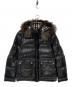 BURBERRY BLACK LABEL（バーバリーブラックレーベル）の古着「ファー付ダウンジャケット」｜ブラック