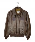 SADDLERYサドリー）の古着「80s A-2タイプレザーフライトジャケット」｜ブラウン