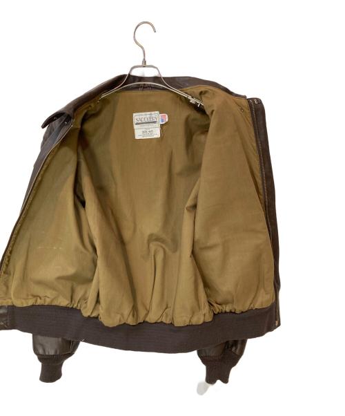 SADDLERY（サドリー）saddlery (サドリー) 80s A-2タイプレザーフライトジャケット ブラウン サイズ:42の古着・服飾アイテム