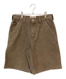 stussy（ステューシー）の古着「Work Short Washed Canvas」｜ブラウン