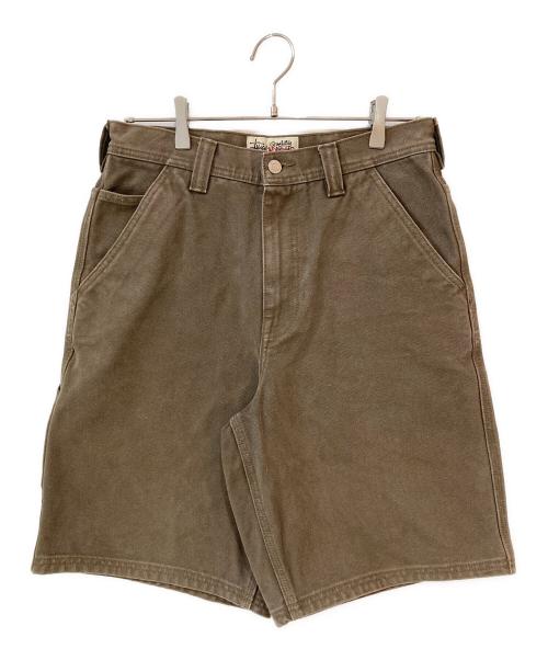 stussy（ステューシー）stussy (ステューシー) Work Short Washed Canvas ブラウン サイズ:71の古着・服飾アイテム