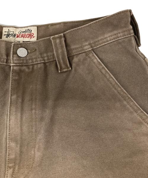stussy（ステューシー）stussy (ステューシー) Work Short Washed Canvas ブラウン サイズ:71の古着・服飾アイテム