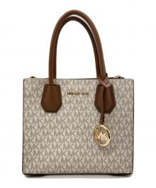 MICHAEL KORS（マイケル・コース）の古着「MERCER MD MESSENGER(マーサーミディアムメッセンジャー)/ショルダーバッグ」｜ホワイト×ブラウン