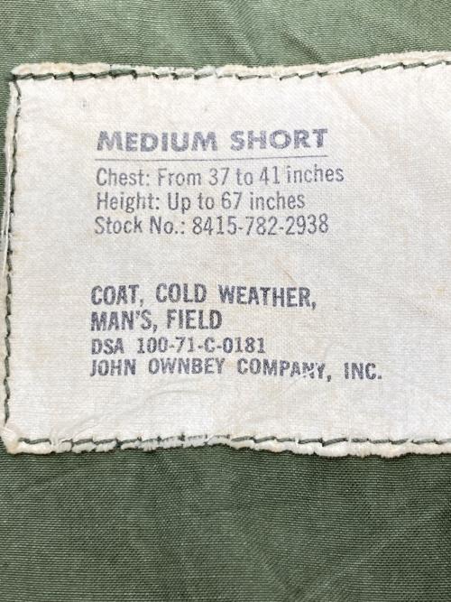 US ARMY（ユーエスアーミー）US ARMY (ユーエスアーミー) 70s M-65 フィールドジャケット カーキ サイズ: MEDIUM SHORTの古着・服飾アイテム