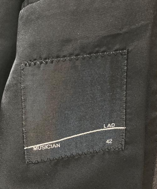 LAD MUSICIAN（ラッドミュージシャン）LAD MUSICIAN (ラッドミュージシャン) MELTON INKJET ROSE PHOTO BIG COAT/メルトンインクジェットローズフォトビッグコート ブラック サイズ:42の古着・服飾アイテム