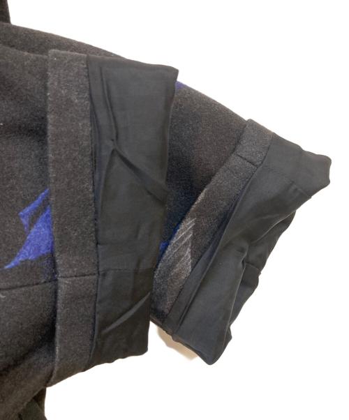 LAD MUSICIAN（ラッドミュージシャン）LAD MUSICIAN (ラッドミュージシャン) MELTON INKJET ROSE PHOTO BIG COAT/メルトンインクジェットローズフォトビッグコート ブラック サイズ:42の古着・服飾アイテム