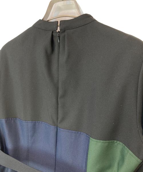 UNITED TOKYO（ユナイテッドトーキョー）UNITED TOKYO (ユナイテッドトーキョー) フェイクベアドッキングワンピース グリーン×ネイビー サイズ:2の古着・服飾アイテム