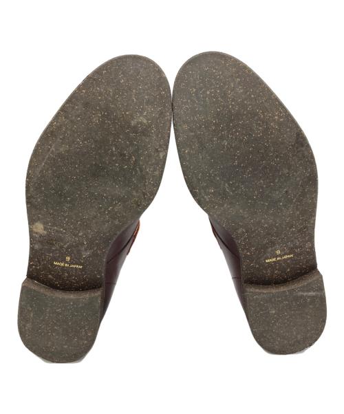 BLACK SIGN（ブラックサイン）BLACK SIGN (ブラックサイン) カットワーク Tストラップシューズ ブラウン サイズ:9の古着・服飾アイテム