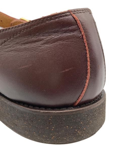 BLACK SIGN（ブラックサイン）BLACK SIGN (ブラックサイン) カットワーク Tストラップシューズ ブラウン サイズ:9の古着・服飾アイテム