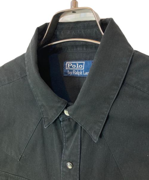 POLO RALPH LAUREN（ポロ・ラルフローレン）POLO RALPH LAUREN (ポロ・ラルフローレン) ウエスタンシャツ ブラック サイズ:Mの古着・服飾アイテム