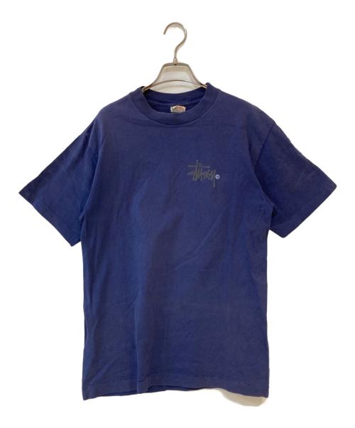 stussy（ステューシー）stussy (ステューシー) 90s ロゴプリントTシャツ ネイビー サイズ:Lの古着・服飾アイテム