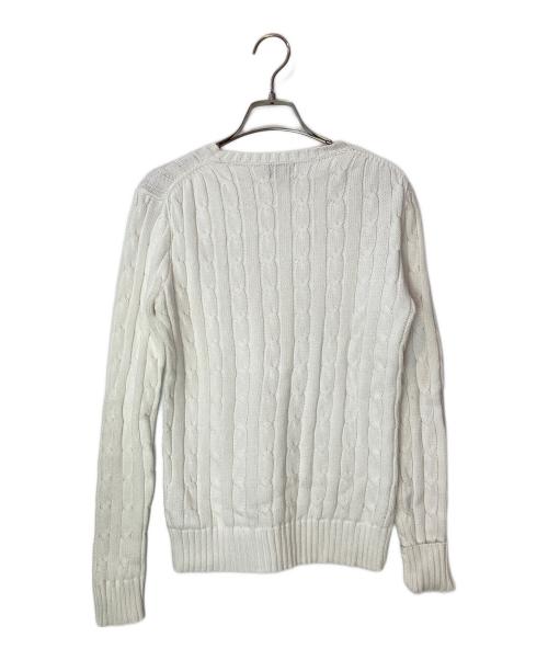 POLO RALPH LAUREN（ポロ・ラルフローレン）POLO RALPH LAUREN (ポロ・ラルフローレン) ケーブルニット ホワイト サイズ:XSの古着・服飾アイテム