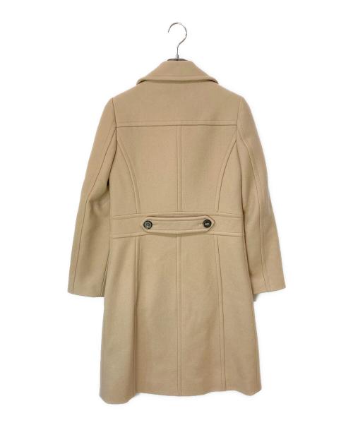BURBERRY BLUE LABEL（バーバリーロンドンブルーレーベル）BURBERRY BLUE LABEL (バーバリーロンドンブルーレーベル) ウールダブルコート ベージュ サイズ:38の古着・服飾アイテム