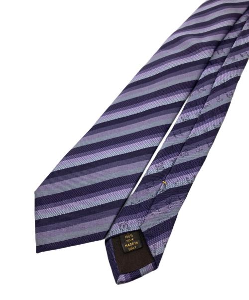 LOUIS VUITTON（ルイ ヴィトン）LOUIS VUITTON (ルイ ヴィトン) ストライプネクタイ パープル サイズ:Lの古着・服飾アイテム