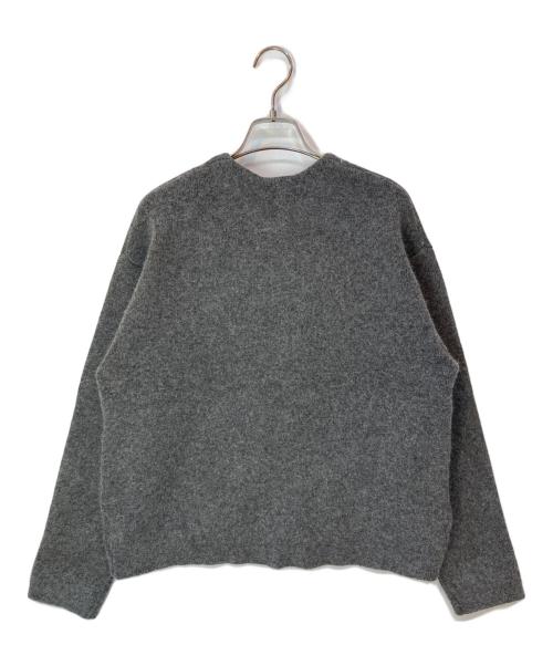 SIMPLICITE（シンプリシテ）simplicite (シンプリシテ) 2層スムース編みニットブルゾン グレー サイズ:-の古着・服飾アイテム