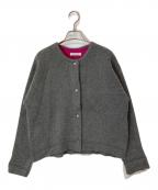 SIMPLICITEシンプリシテ）の古着「2層スムース編みニットブルゾン」｜グレー