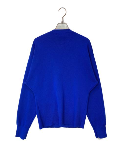 AP STUDIO（エーピーストゥディオ）AP STUDIO (エーピーストゥディオ) wool C/N cardigan(ウールクルーネックカーディガン) ブルー サイズ:-の古着・服飾アイテム