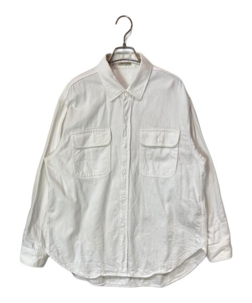JOHNBULL（ジョンブル）JOHNBULL (ジョンブル) ホワイトオーバーワークシャツ ホワイト サイズ:Fの古着・服飾アイテム