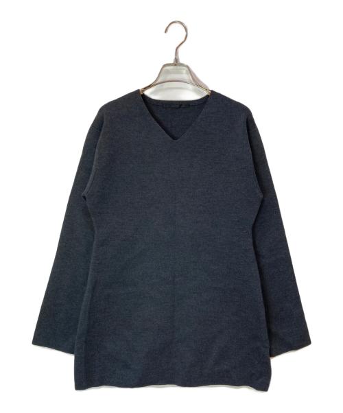 AP STUDIO（エーピーストゥディオ）AP STUDIO (エーピーストゥディオ) WOOL SMOOTH V/N P/O(ウールスムースブイネックプルオーバー) グレー サイズ:-の古着・服飾アイテム