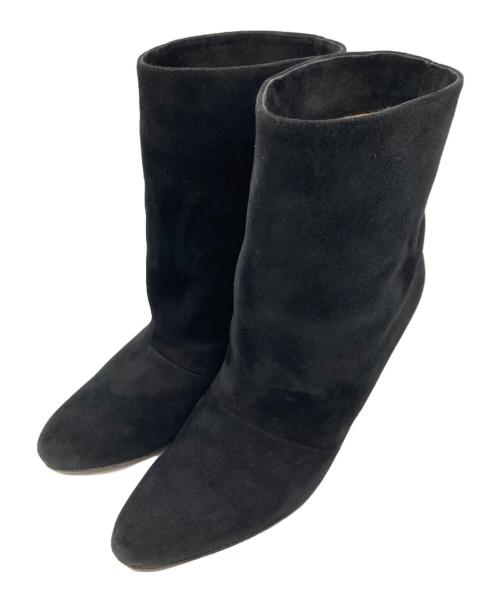 NEBULONIE（ネブローニ）NEBULONIE (ネブローニ) スウェードショートブーツ ブラック サイズ:39の古着・服飾アイテム