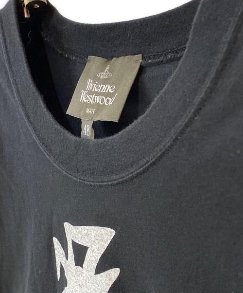 Vivienne Westwood man（ヴィヴィアン ウェストウッド マン）Vivienne Westwood man (ヴィヴィアン ウェストウッド マン) オーブプリントTシャツ ブラック サイズ:48の古着・服飾アイテム