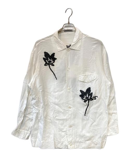 ISSEY MIYAKE MEN（イッセイミヤケメン）ISSEY MIYAKE MEN (イッセイミヤケメン) 花プリントシャツ ホワイト サイズ:L-XLの古着・服飾アイテム