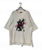 Hysteric Glamourヒステリックグラマー）の古着「CATS FIGHT オーバーサイズTシャツ」｜ホワイト