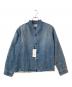 KUON（クオン）の古着「Denim Kimono Collar Cropped Jacket/デニム着物カラークロップドジャケット」｜インディゴ