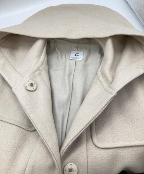 6(ROKU) BEAUTY&YOUTH（ロク ビューティーアンドユース）6(ROKU) BEAUTY&YOUTH (ロク ビューティーアンドユース) LONG DUFFLE COAT アイボリー サイズ:36の古着・服飾アイテム