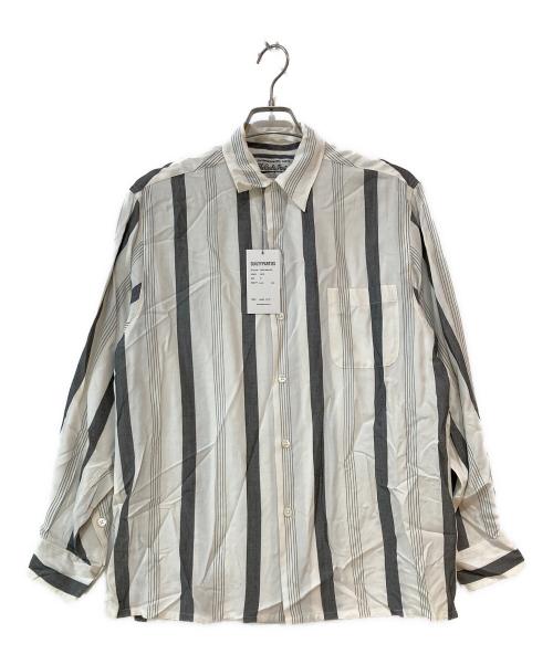 WACKO MARIA（ワコマリア）WACKO MARIA (ワコマリア) STRIPED OPEN COLLAR SHIRT L/S ホワイト サイズ:Mの古着・服飾アイテム