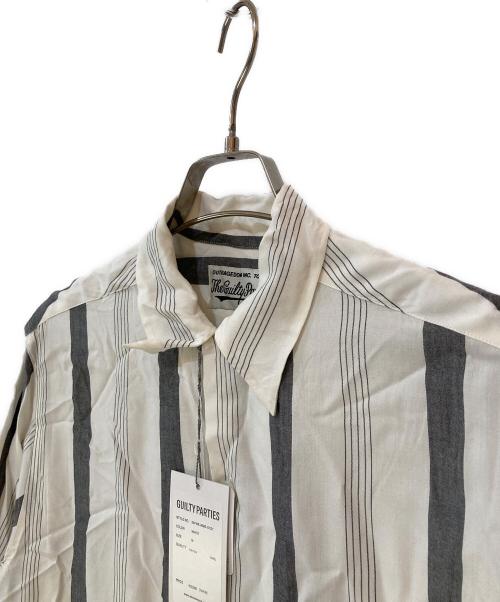 WACKO MARIA（ワコマリア）WACKO MARIA (ワコマリア) STRIPED OPEN COLLAR SHIRT L/S ホワイト サイズ:Mの古着・服飾アイテム