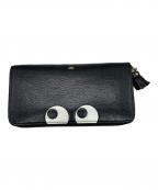 ANYA HINDMARCHアニヤ・ハインドマーチ）の古着「Zip Round Wallet Eyes」｜ブラック