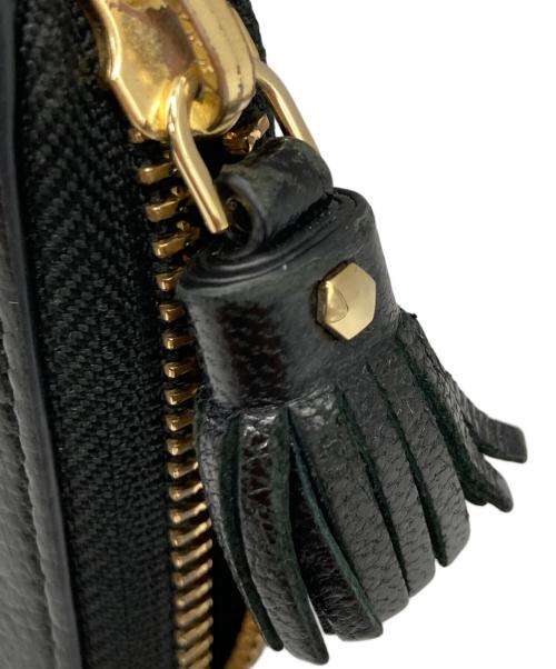 ANYA HINDMARCH（アニヤ・ハインドマーチ）ANYA HINDMARCH (アニヤ・ハインドマーチ) Zip Round Wallet Eyes ブラック サイズ:なしの古着・服飾アイテム