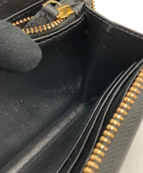 ANYA HINDMARCH（アニヤ・ハインドマーチ）ANYA HINDMARCH (アニヤ・ハインドマーチ) Zip Round Wallet Eyes ブラック サイズ:なしの古着・服飾アイテム