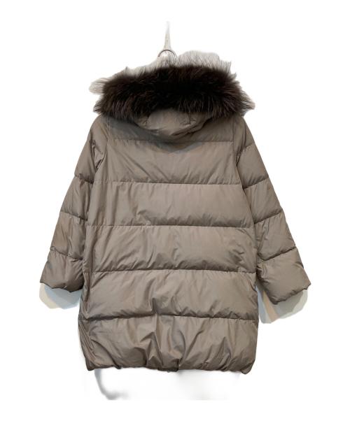 nano・universe（ナノ・ユニバース）nano・universe (ナノ・ユニバース) 西川ダウン(R)/フードロングダウン ベージュ サイズ:Sの古着・服飾アイテム