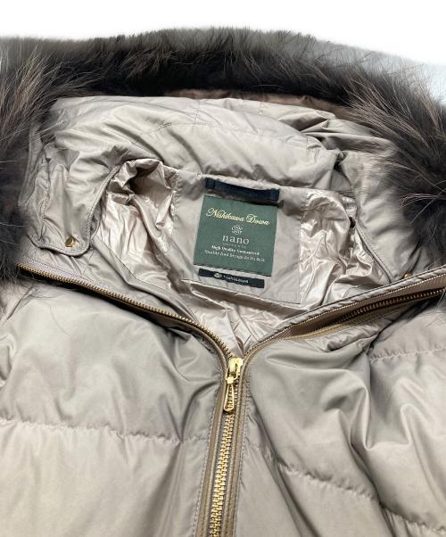 nano・universe（ナノ・ユニバース）nano・universe (ナノ・ユニバース) 西川ダウン(R)/フードロングダウン ベージュ サイズ:Sの古着・服飾アイテム