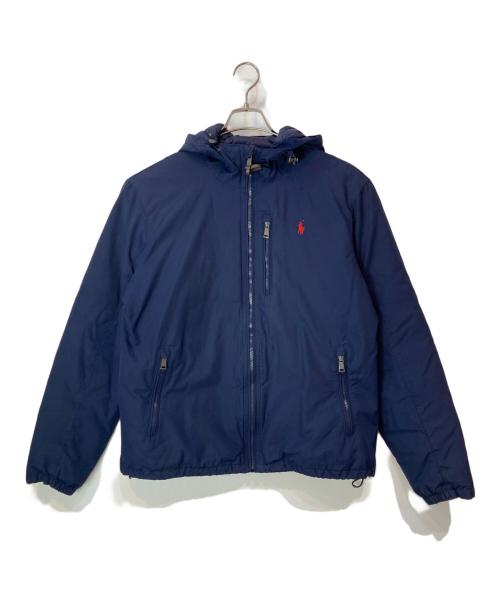 POLO RALPH LAUREN（ポロ・ラルフローレン）POLO RALPH LAUREN (ポロ・ラルフローレン) スモールポニー フーデッドダウンジャケット ネイビー サイズ:Mの古着・服飾アイテム