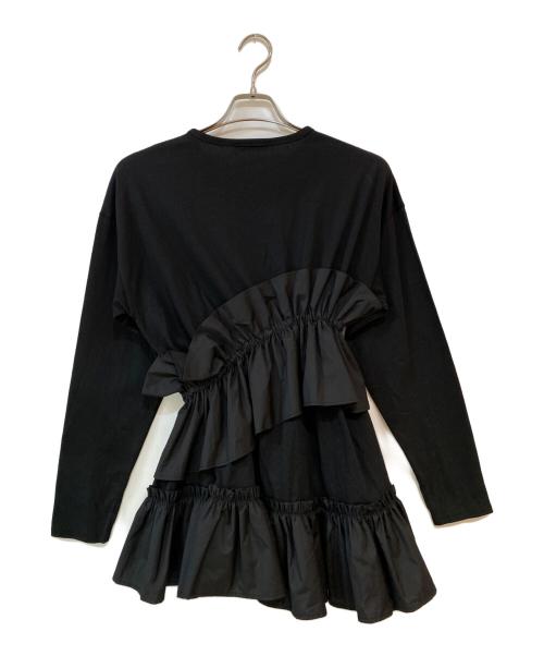 SORIN（ソリン）SORIN (ソリン) Asymmetry Ruffled Long T-shirt ブラック サイズ:38の古着・服飾アイテム